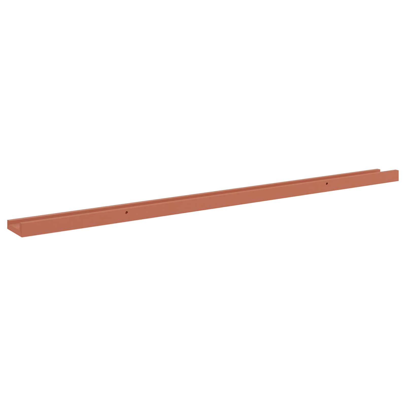 Wandplank met plank 4 pcs Rood 115 x 9 x 3 cm Bewerkt hout is nu te koop bij PeponiXL, paradijselijk wonen!