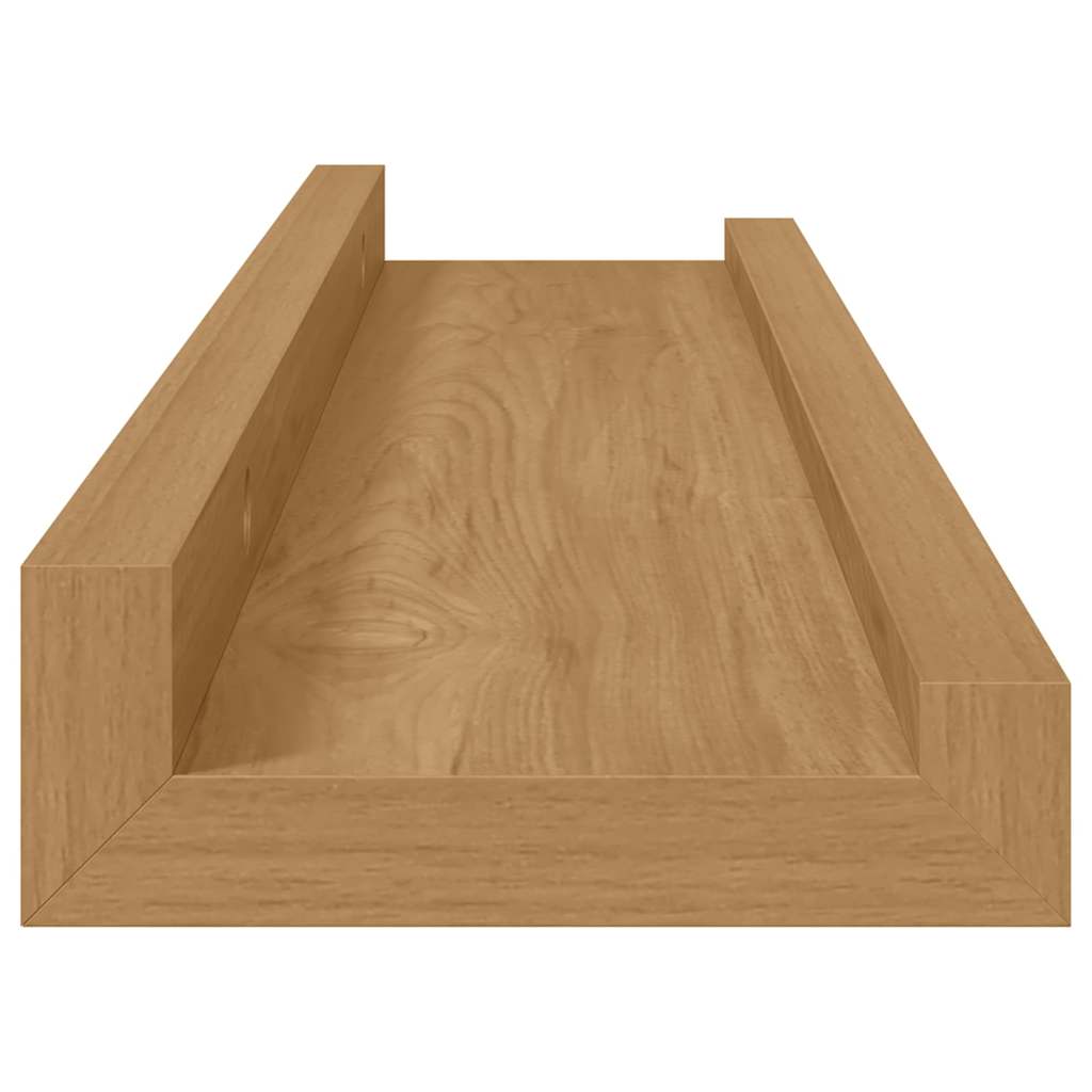 Wandplank met plank 2 pcs Bruin 40 x 9 x 3 cm Bewerkt hout is nu te koop bij PeponiXL, paradijselijk wonen!
