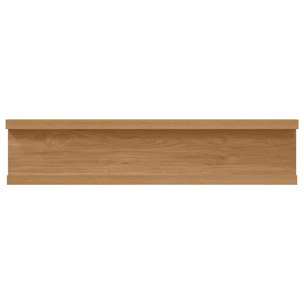 Wandplank met plank 2 pcs Bruin 40 x 9 x 3 cm Bewerkt hout is nu te koop bij PeponiXL, paradijselijk wonen!