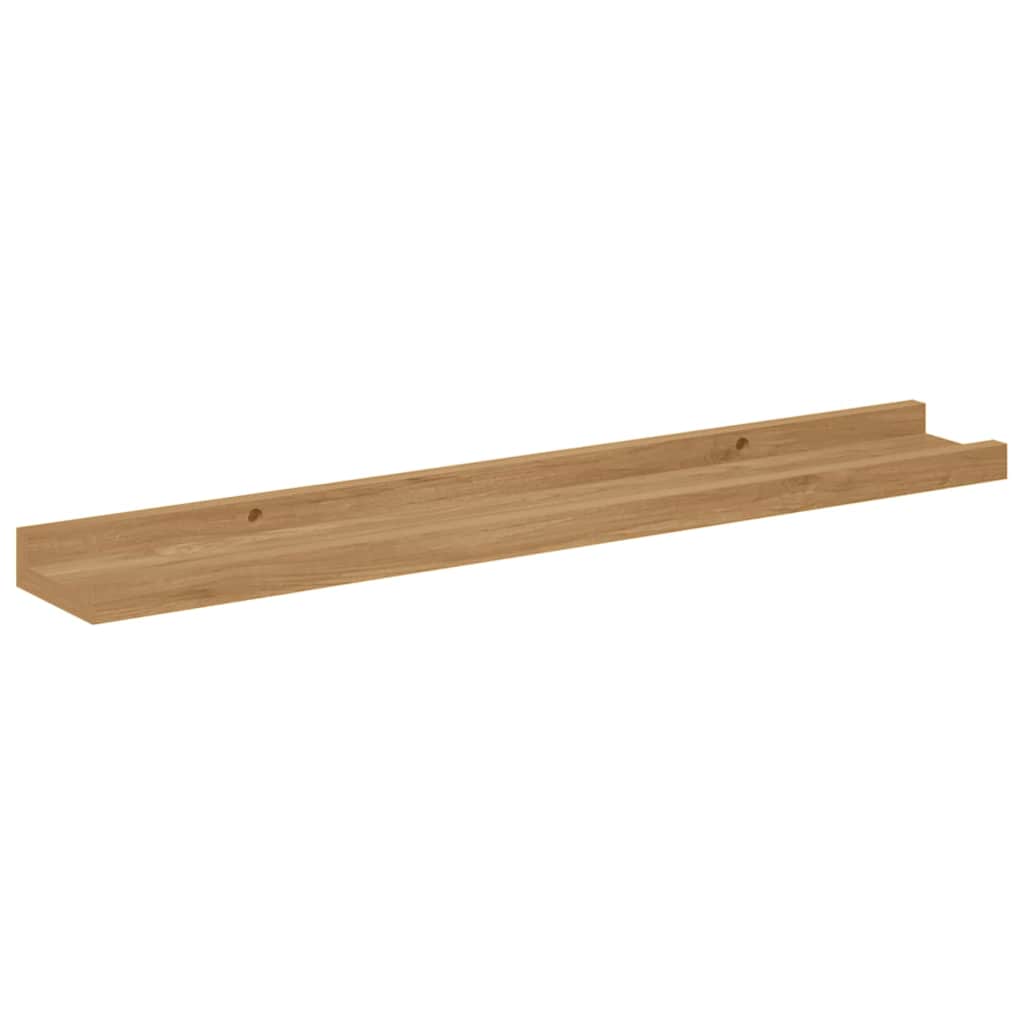 Wandplank met plank 2 pcs Bruin 60 x 9 x 3 cm Bewerkt hout is nu te koop bij PeponiXL, paradijselijk wonen!