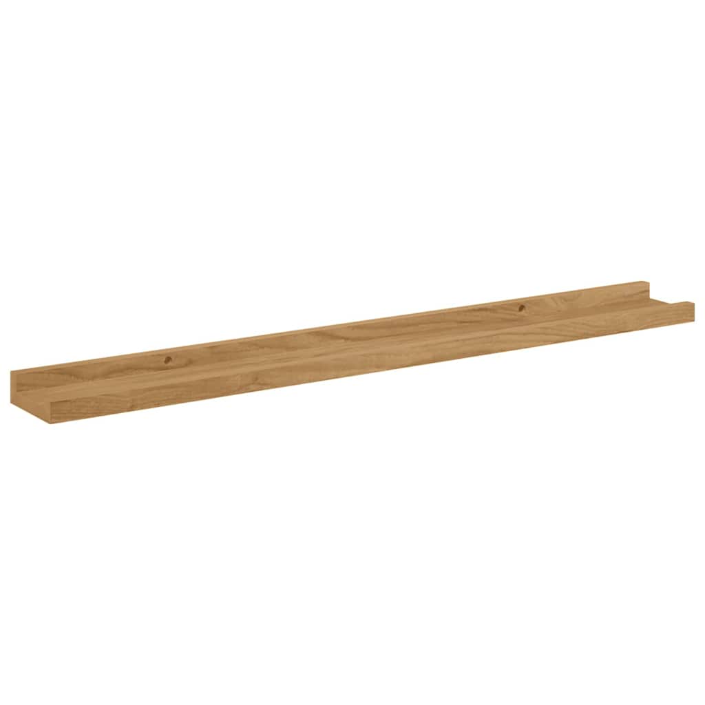 Wandplank met plank 2 pcs Bruin 80 x 9 x 3 cm Bewerkt hout is nu te koop bij PeponiXL, paradijselijk wonen!