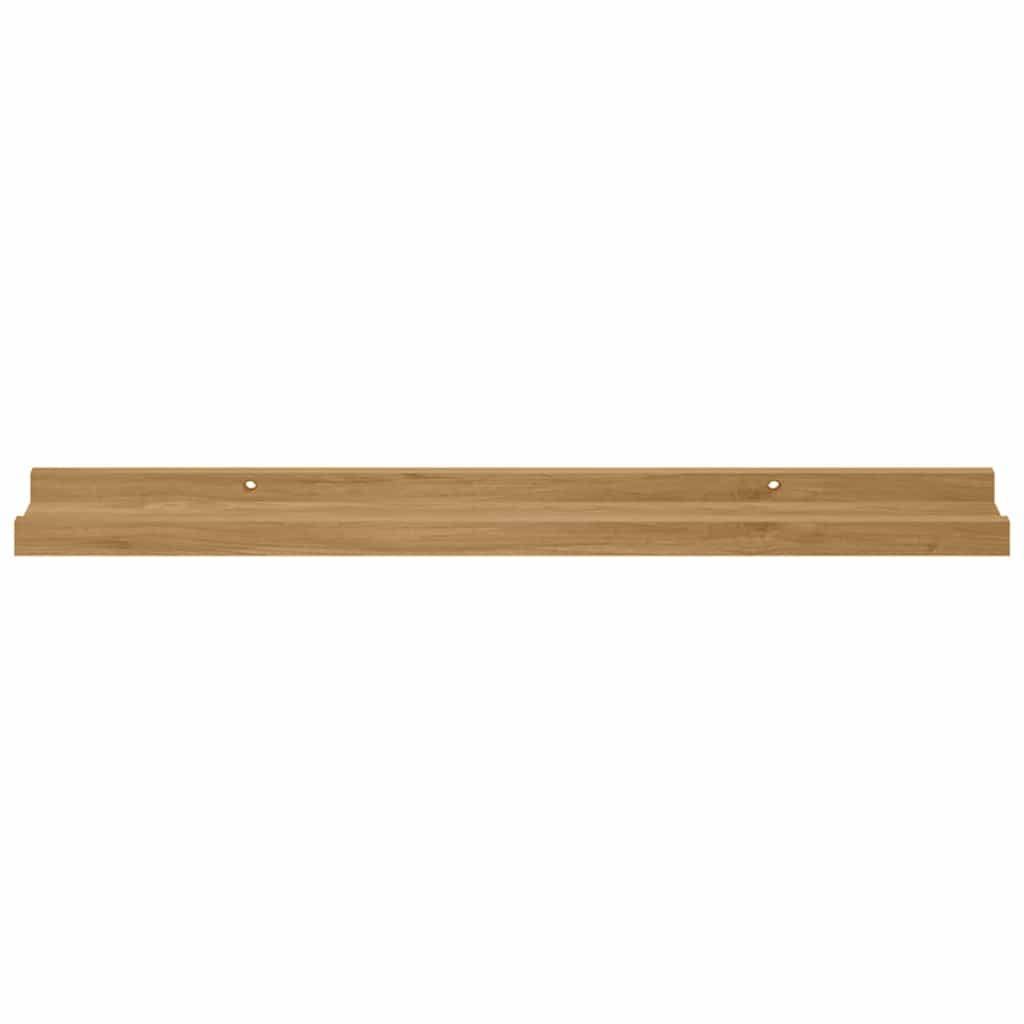 Wandplank met plank 4 pcs Bruin 60 x 9 x 3 cm Bewerkt hout is nu te koop bij PeponiXL, paradijselijk wonen!