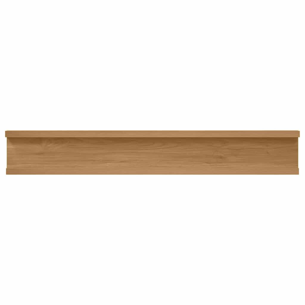 Wandplank met plank 4 pcs Bruin 60 x 9 x 3 cm Bewerkt hout is nu te koop bij PeponiXL, paradijselijk wonen!