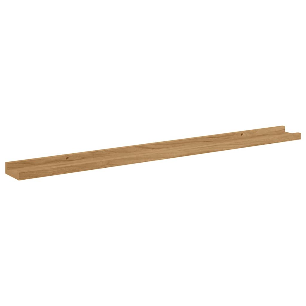 Wandplank met plank 4 pcs Bruin 100 x 9 x 3 cm Bewerkt hout is nu te koop bij PeponiXL, paradijselijk wonen!