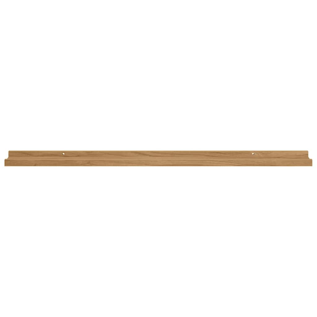 Wandplank met plank 4 pcs Bruin 100 x 9 x 3 cm Bewerkt hout is nu te koop bij PeponiXL, paradijselijk wonen!