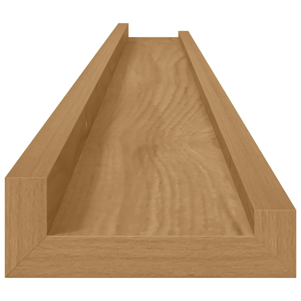 Wandplank met plank 4 pcs Bruin 100 x 9 x 3 cm Bewerkt hout is nu te koop bij PeponiXL, paradijselijk wonen!