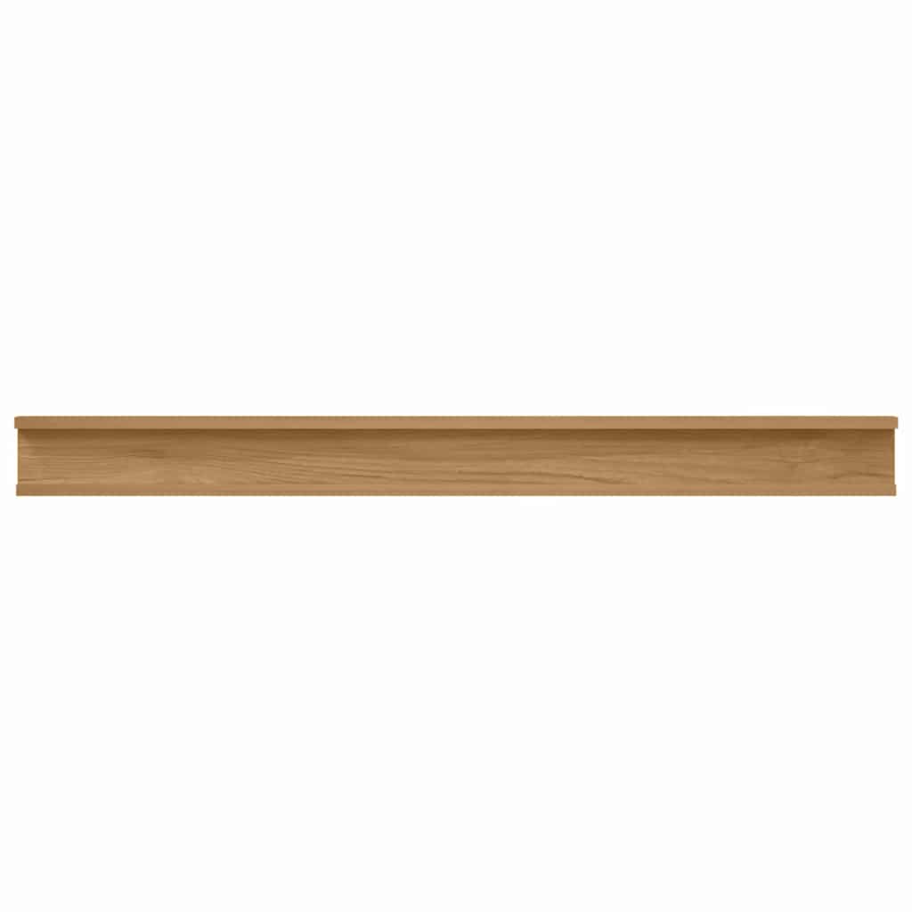Wandplank met plank 4 pcs Bruin 100 x 9 x 3 cm Bewerkt hout is nu te koop bij PeponiXL, paradijselijk wonen!