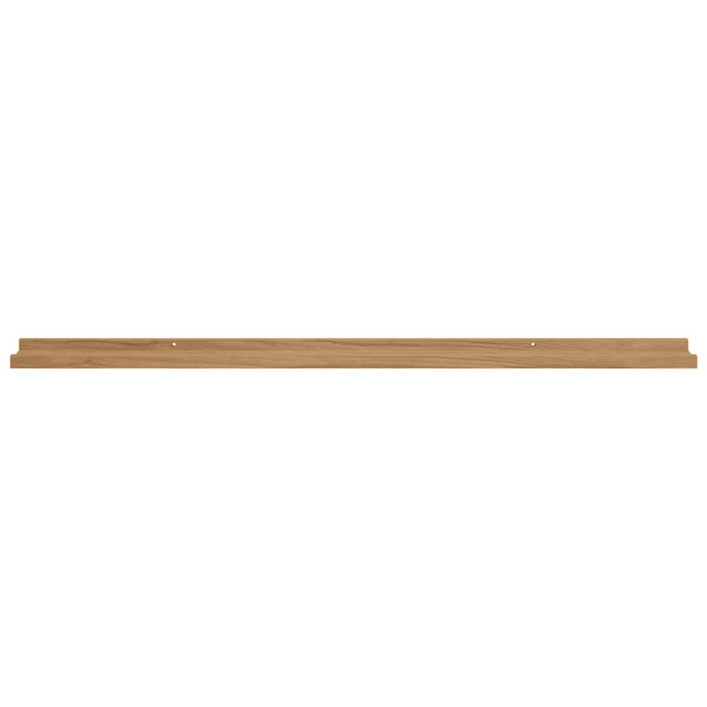 Wandplank met plank 4 pcs Bruin 115 x 9 x 3 cm Bewerkt hout is nu te koop bij PeponiXL, paradijselijk wonen!