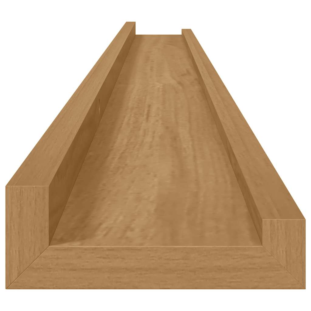 Wandplank met plank 4 pcs Bruin 115 x 9 x 3 cm Bewerkt hout is nu te koop bij PeponiXL, paradijselijk wonen!