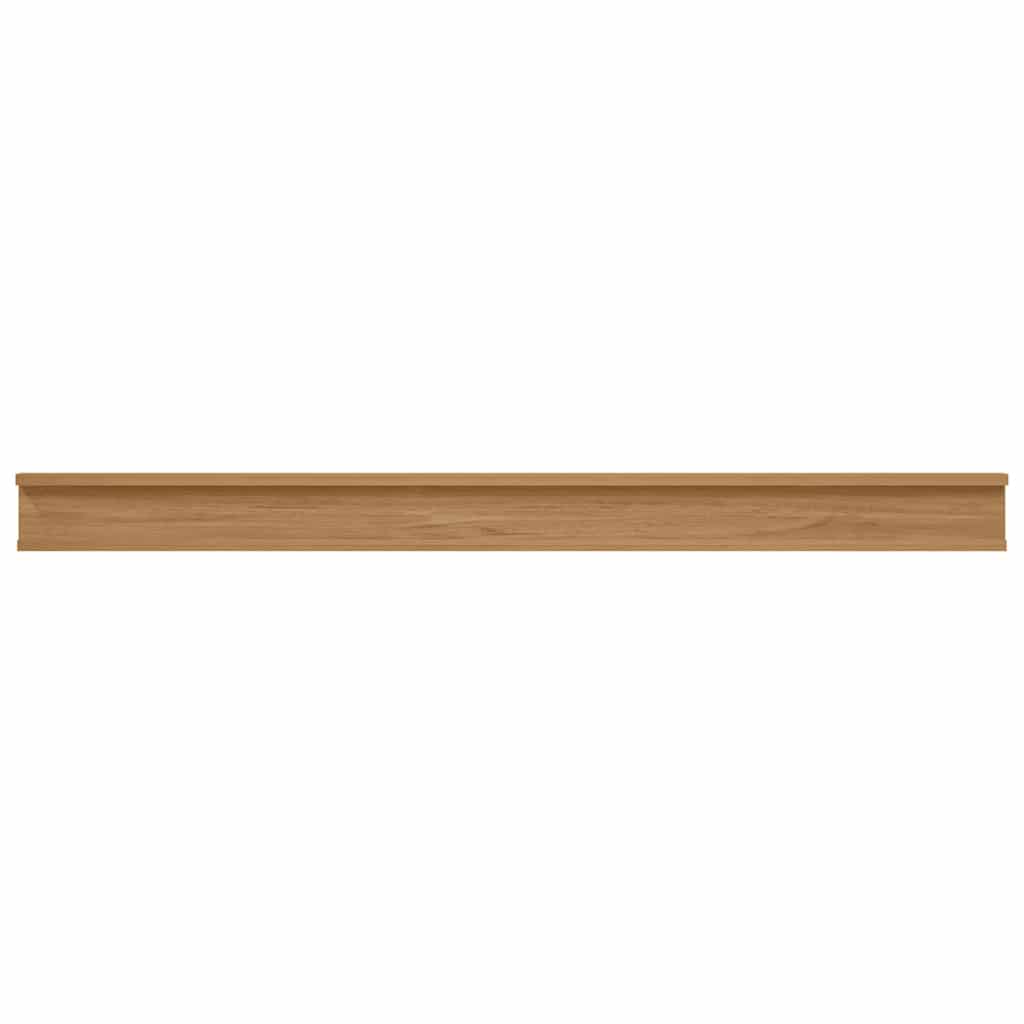 Wandplank met plank 4 pcs Bruin 115 x 9 x 3 cm Bewerkt hout is nu te koop bij PeponiXL, paradijselijk wonen!