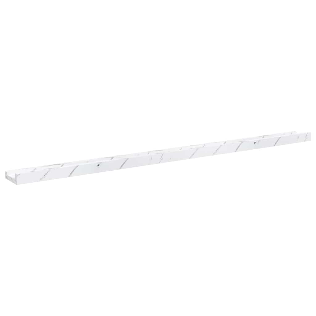 Wandplank 4 pcs Wit Marmer 115 x 9 x 3 cm Bewerkt hout is nu te koop bij PeponiXL, paradijselijk wonen!