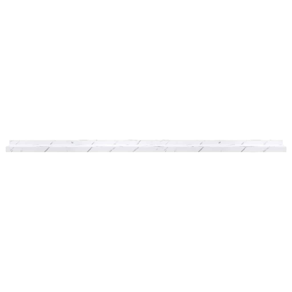 Wandplank 4 pcs Wit Marmer 115 x 9 x 3 cm Bewerkt hout is nu te koop bij PeponiXL, paradijselijk wonen!