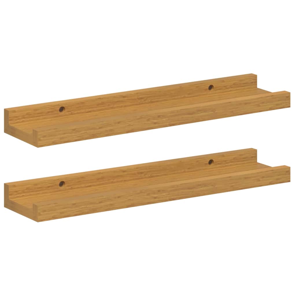 Wandplank met plank 2 pcs Beige 40 x 9 x 3 cm Bewerkt hout is nu te koop bij PeponiXL, paradijselijk wonen!