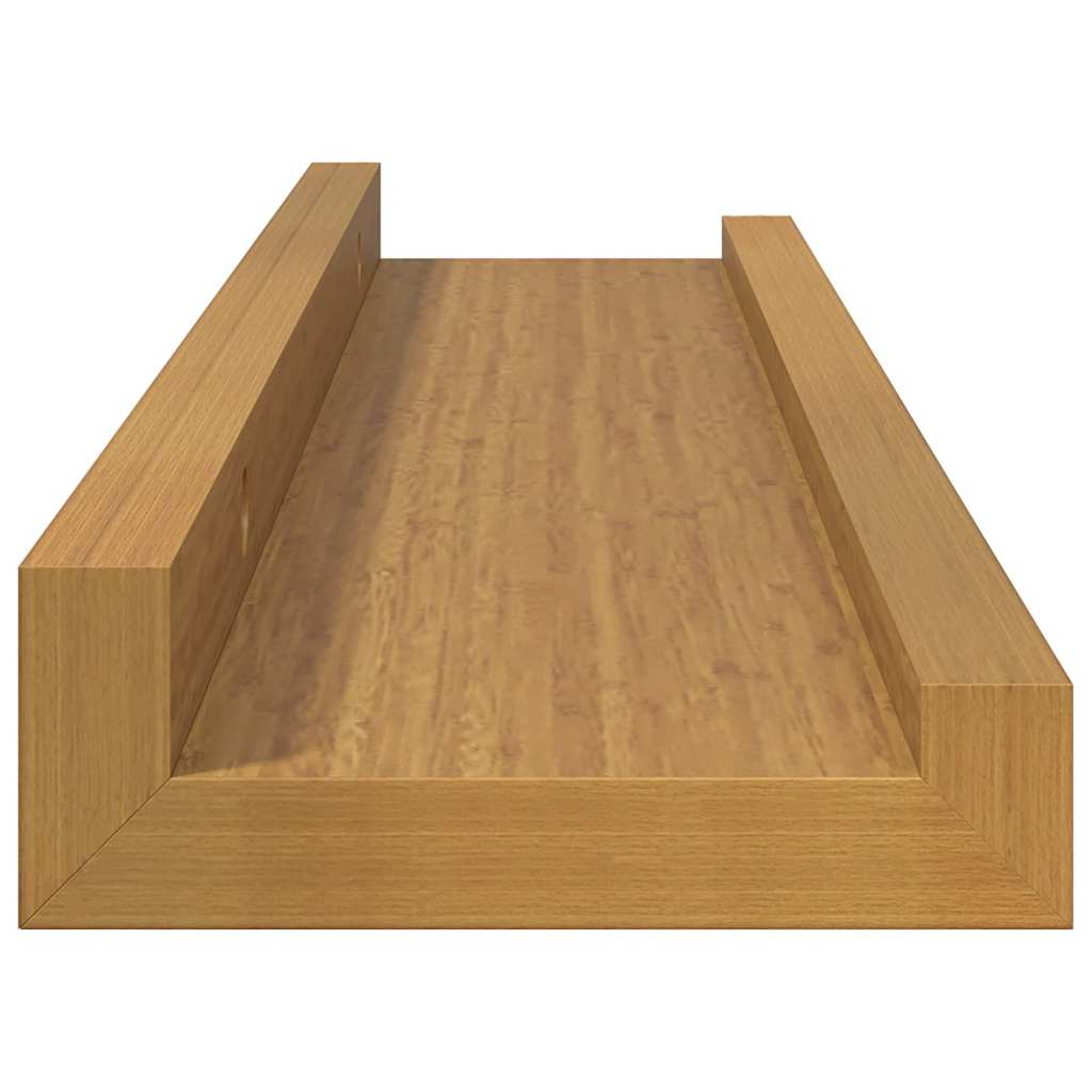 Wandplank met plank 2 pcs Beige 40 x 9 x 3 cm Bewerkt hout is nu te koop bij PeponiXL, paradijselijk wonen!