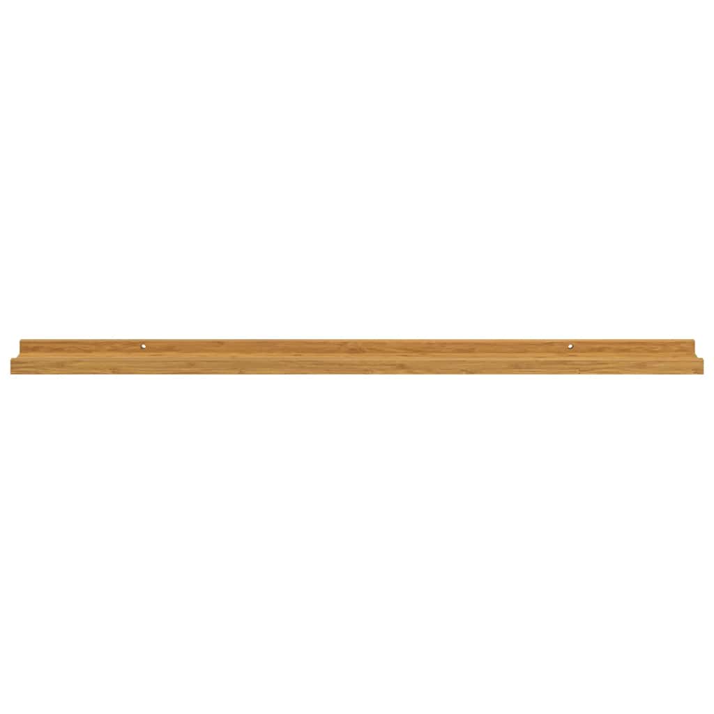 Wandplank met plank 2 pcs Beige 100 x 9 x 3 cm Bewerkt hout is nu te koop bij PeponiXL, paradijselijk wonen!