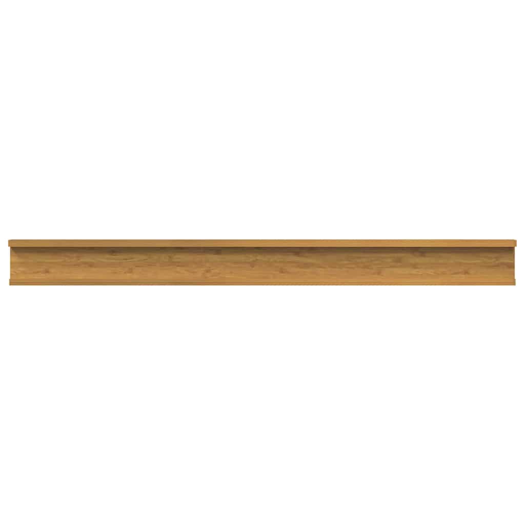 Wandplank met plank 2 pcs Beige 100 x 9 x 3 cm Bewerkt hout is nu te koop bij PeponiXL, paradijselijk wonen!