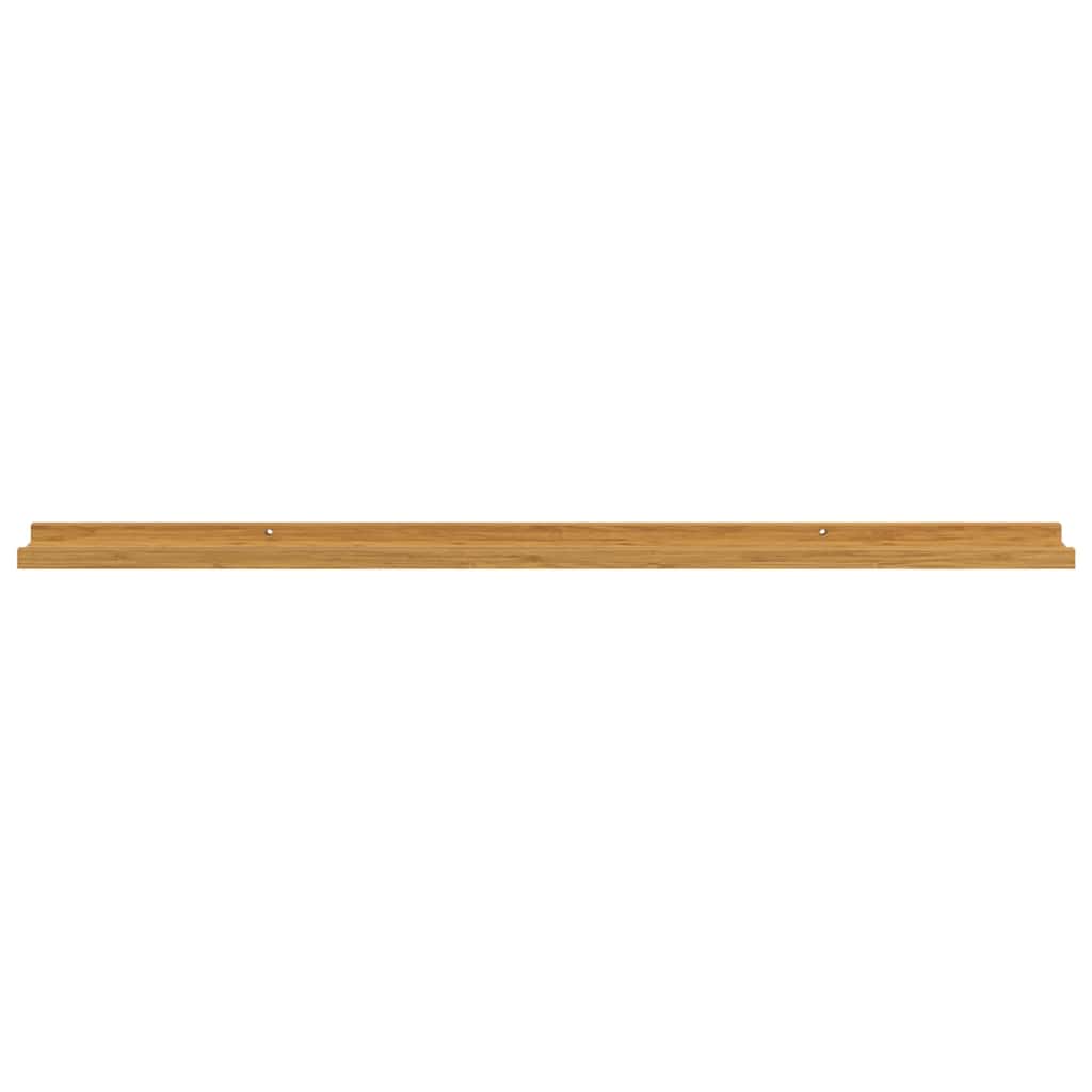 Wandplank met plank 2 pcs Beige 115 x 9 x 3 cm Bewerkt hout is nu te koop bij PeponiXL, paradijselijk wonen!