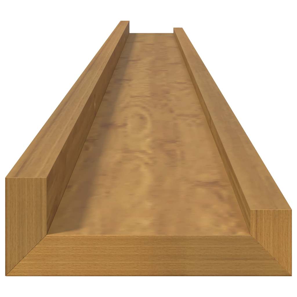Wandplank met plank 2 pcs Beige 115 x 9 x 3 cm Bewerkt hout is nu te koop bij PeponiXL, paradijselijk wonen!