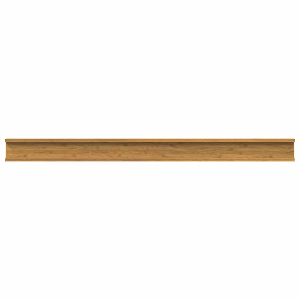 Wandplank met plank 2 pcs Beige 115 x 9 x 3 cm Bewerkt hout is nu te koop bij PeponiXL, paradijselijk wonen!