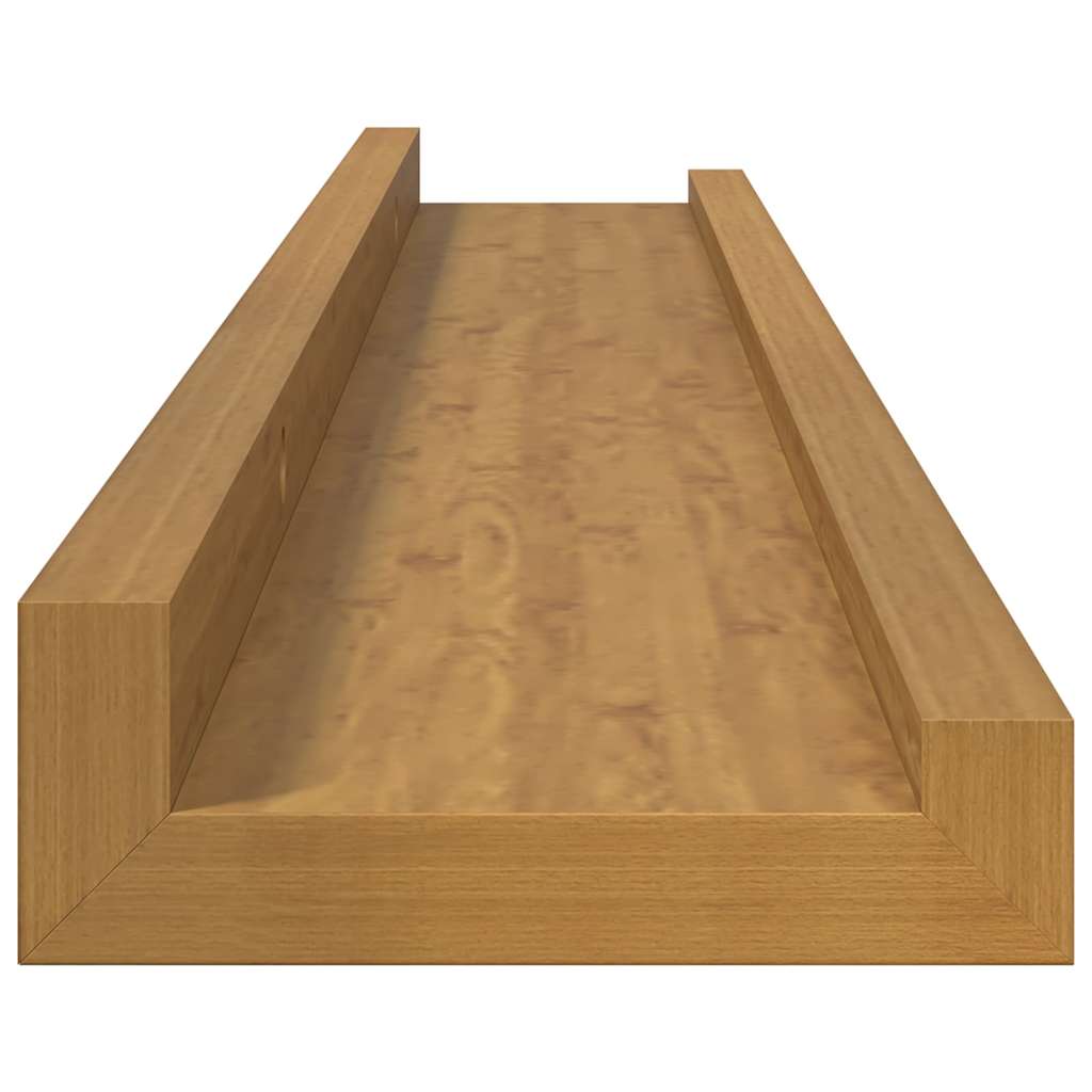 Wandplank met plank 4 pcs Beige 60 x 9 x 3 cm Bewerkt hout is nu te koop bij PeponiXL, paradijselijk wonen!