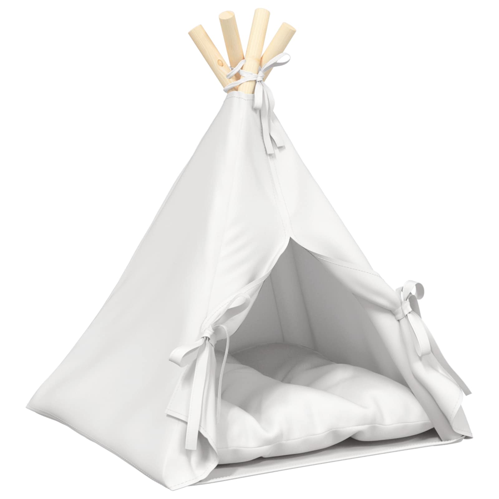 Dieren teepee met kussen Wit 40 x 40 x 50 cm Polyester is nu te koop bij PeponiXL, paradijselijk wonen!