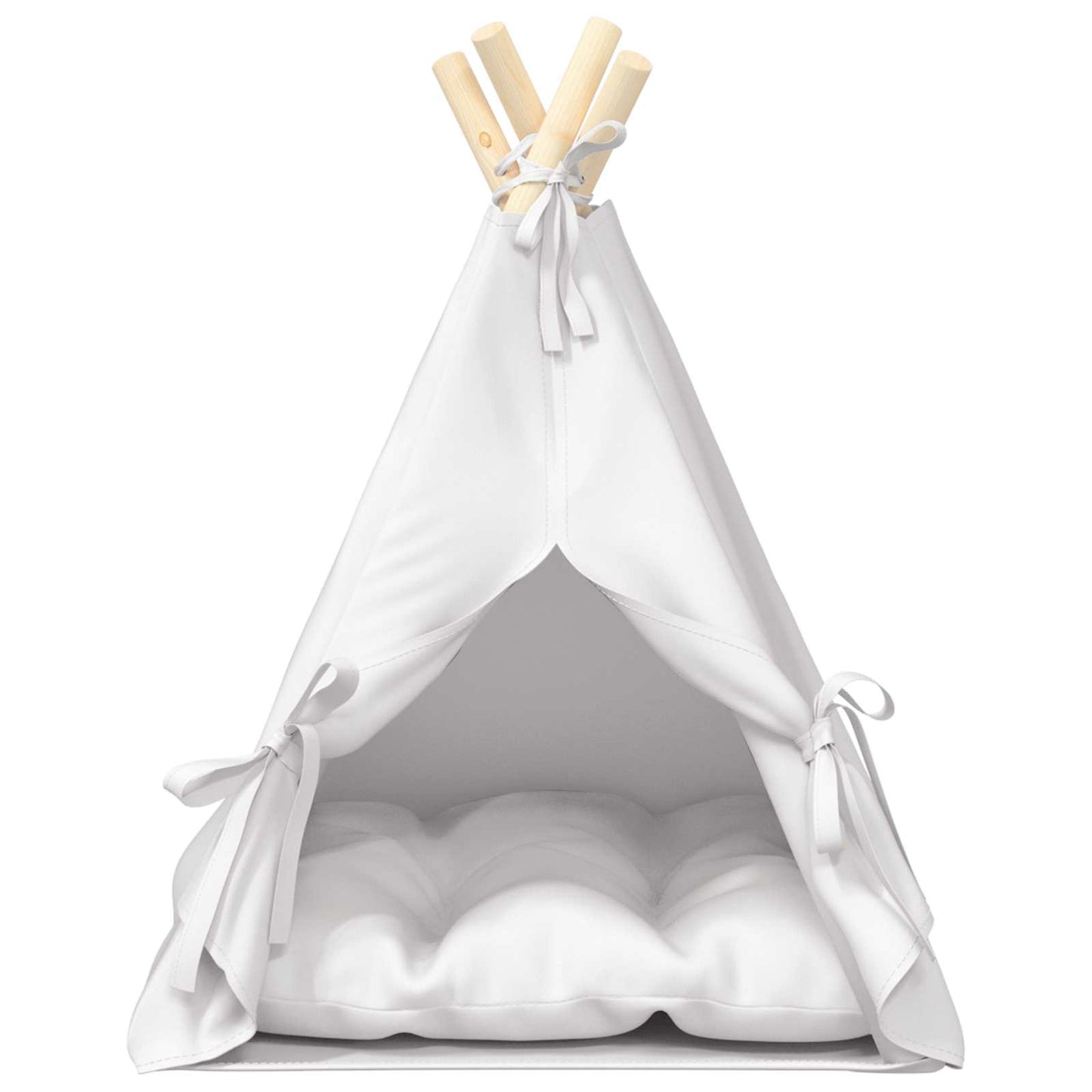 Dieren teepee met kussen Wit 40 x 40 x 50 cm Polyester is nu te koop bij PeponiXL, paradijselijk wonen!