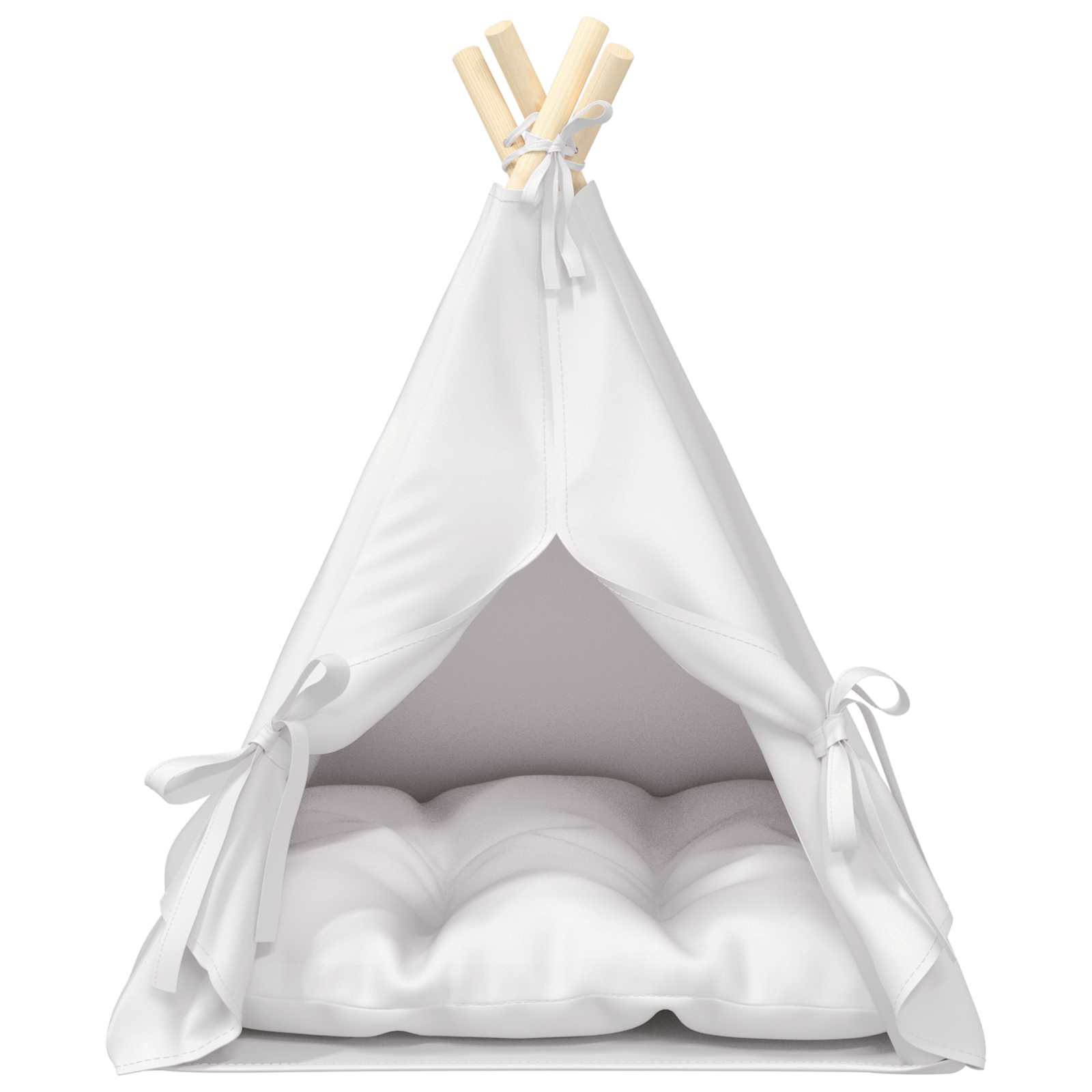 Dieren teepee met kussen Wit 50 x 50 x 60 cm Polyester is nu te koop bij PeponiXL, paradijselijk wonen!