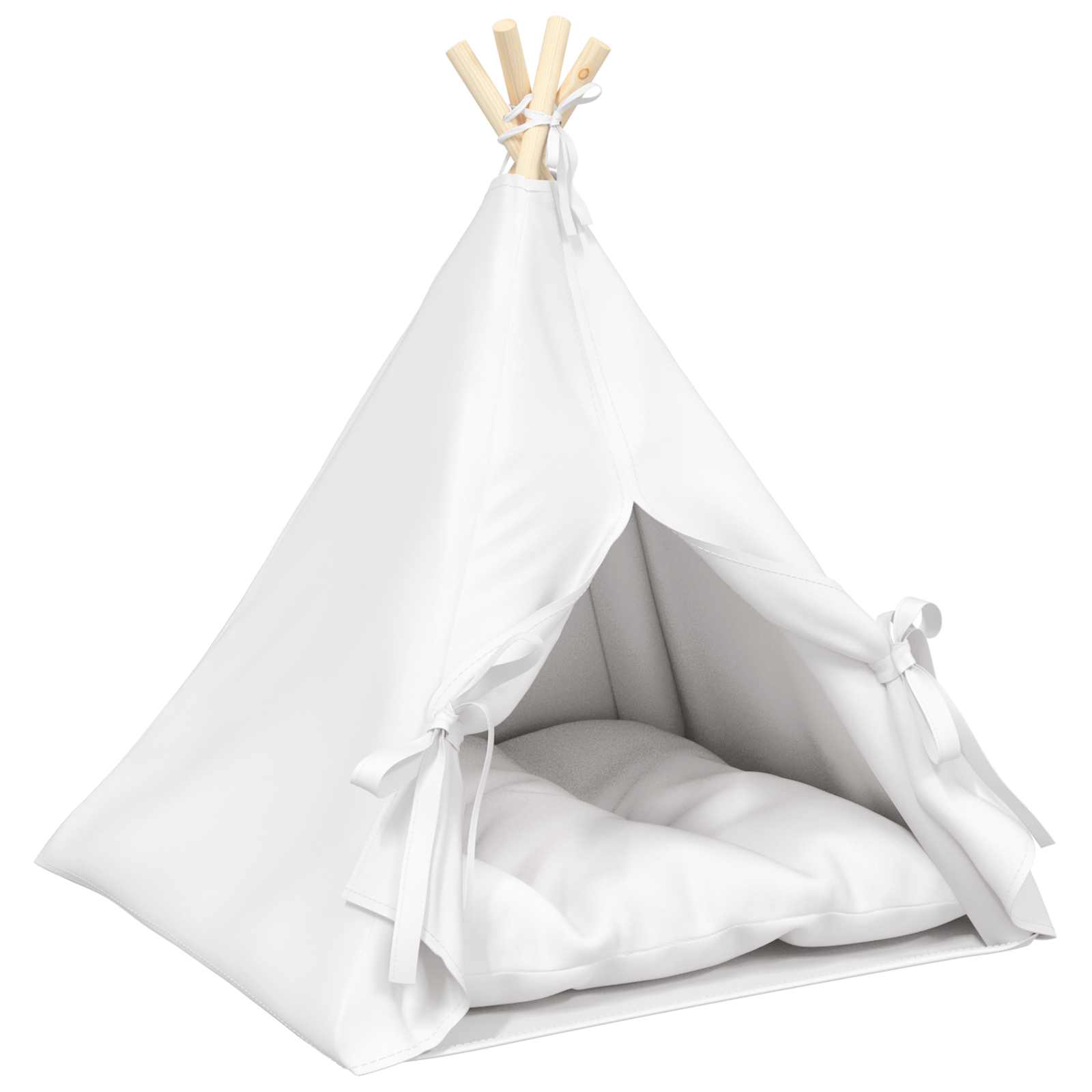 Dieren teepee met kussen Wit 60 x 60 x 70 cm Polyester is nu te koop bij PeponiXL, paradijselijk wonen!