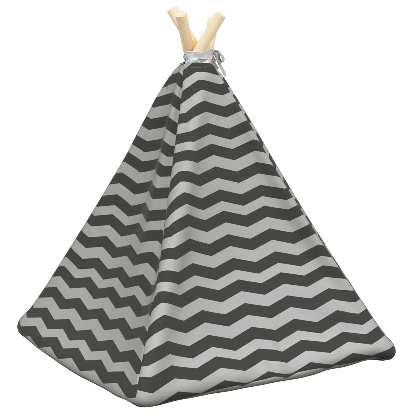 Dieren teepee met kussen Wit en Grijs 50 x 50 x 60 cm Polyester is nu te koop bij PeponiXL, paradijselijk wonen!