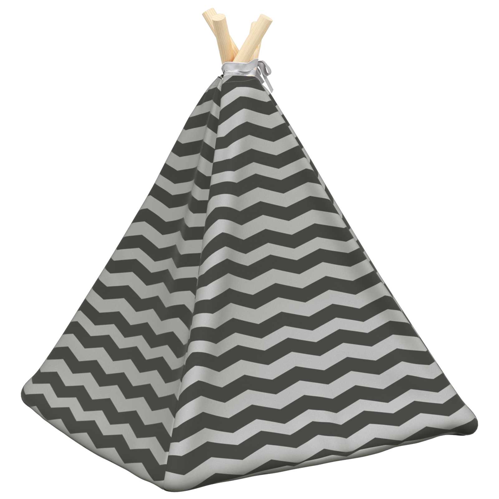 Dieren teepee met kussen Wit en Grijs 50 x 50 x 60 cm Polyester is nu te koop bij PeponiXL, paradijselijk wonen!