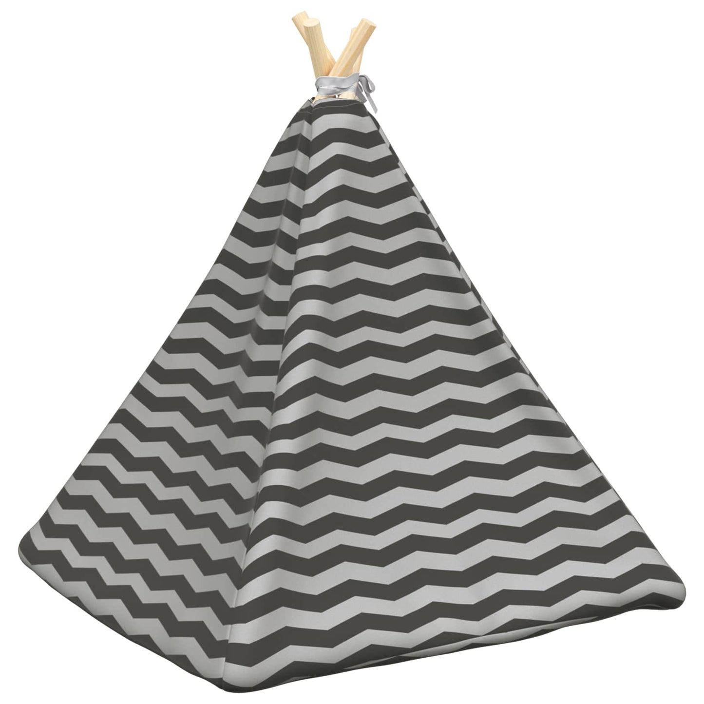 Dieren teepee met kussen Wit en Grijs 60 x 60 x 70 cm Polyester is nu te koop bij PeponiXL, paradijselijk wonen!