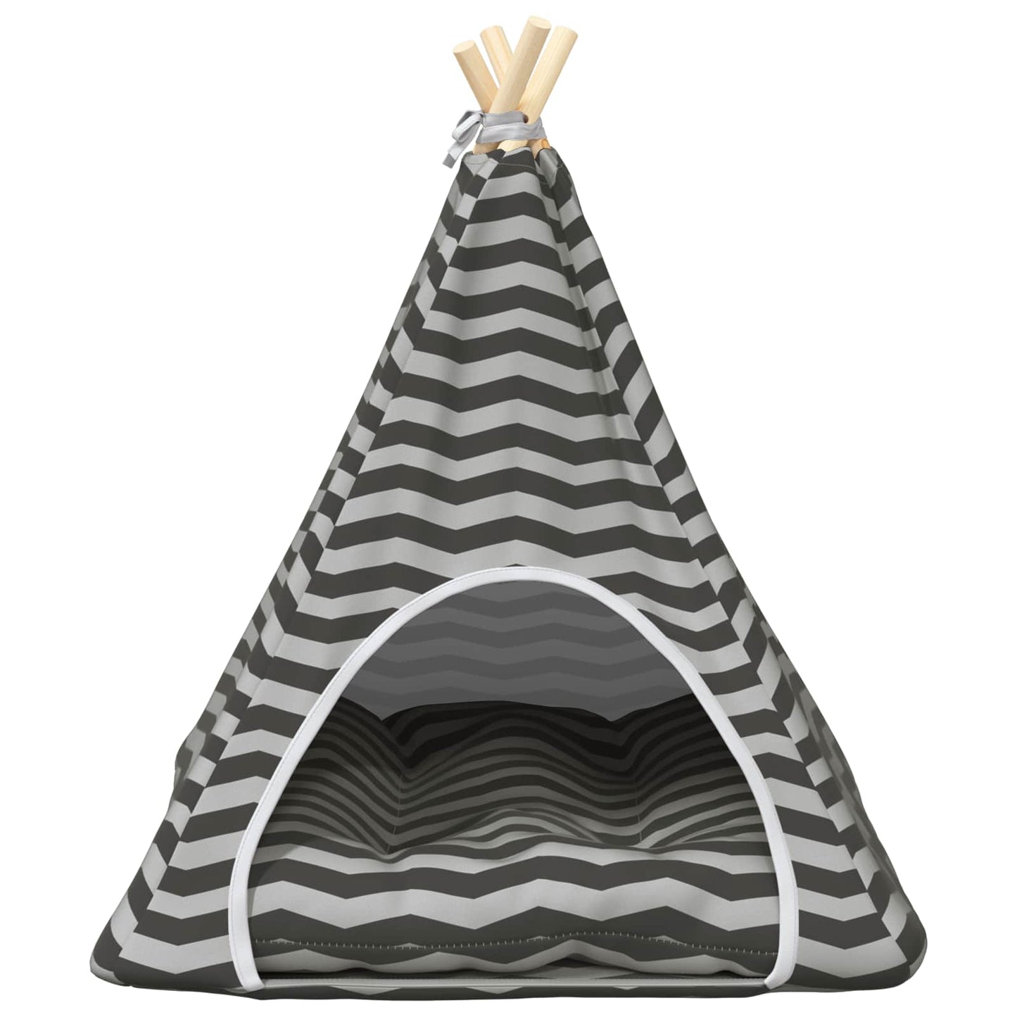 Dieren teepee met kussen Wit en Grijs 60 x 60 x 70 cm Polyester is nu te koop bij PeponiXL, paradijselijk wonen!