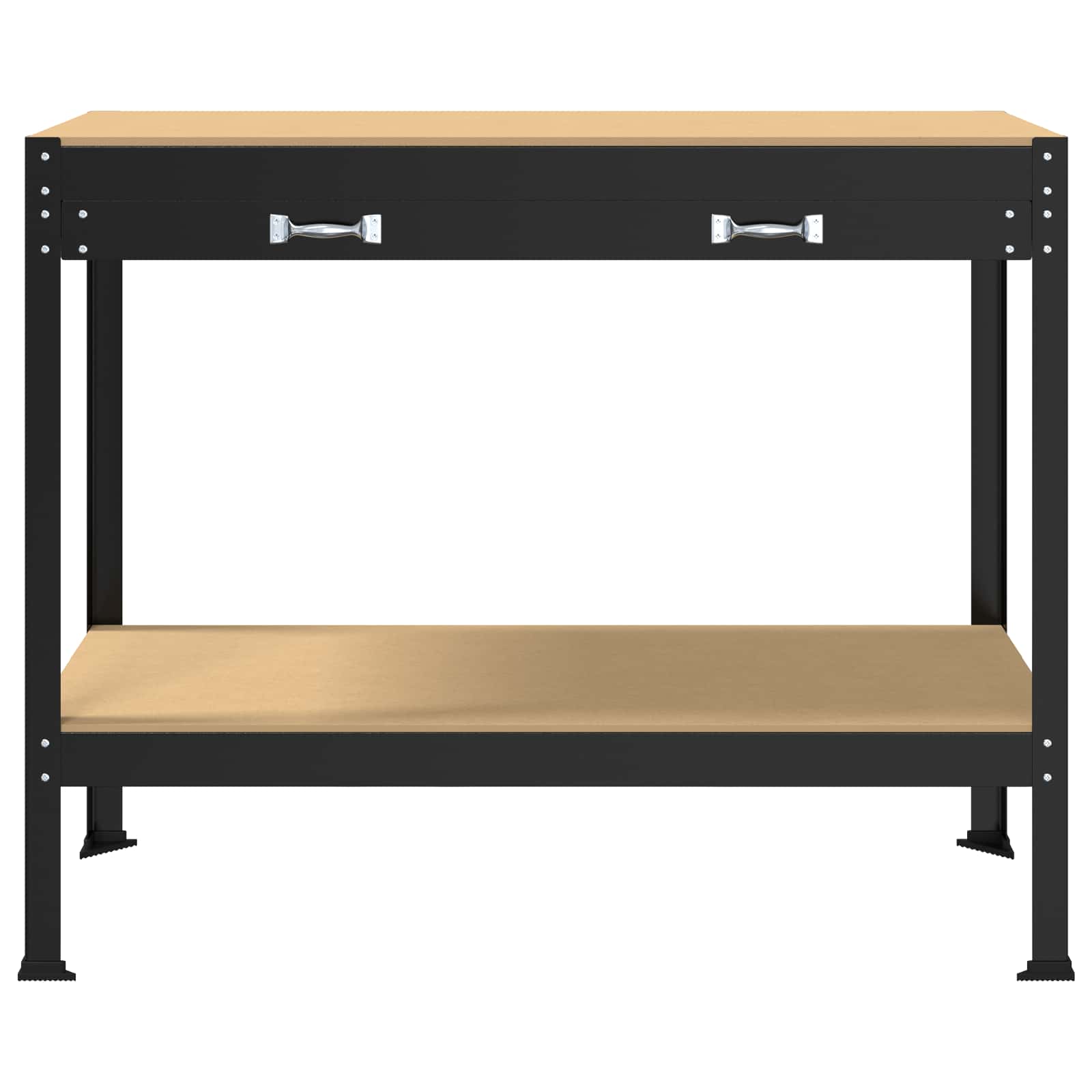 Werkbanken met lade Zwart 81 x 41 x 145 cm Bewerkt hout is nu te koop bij PeponiXL, paradijselijk wonen!