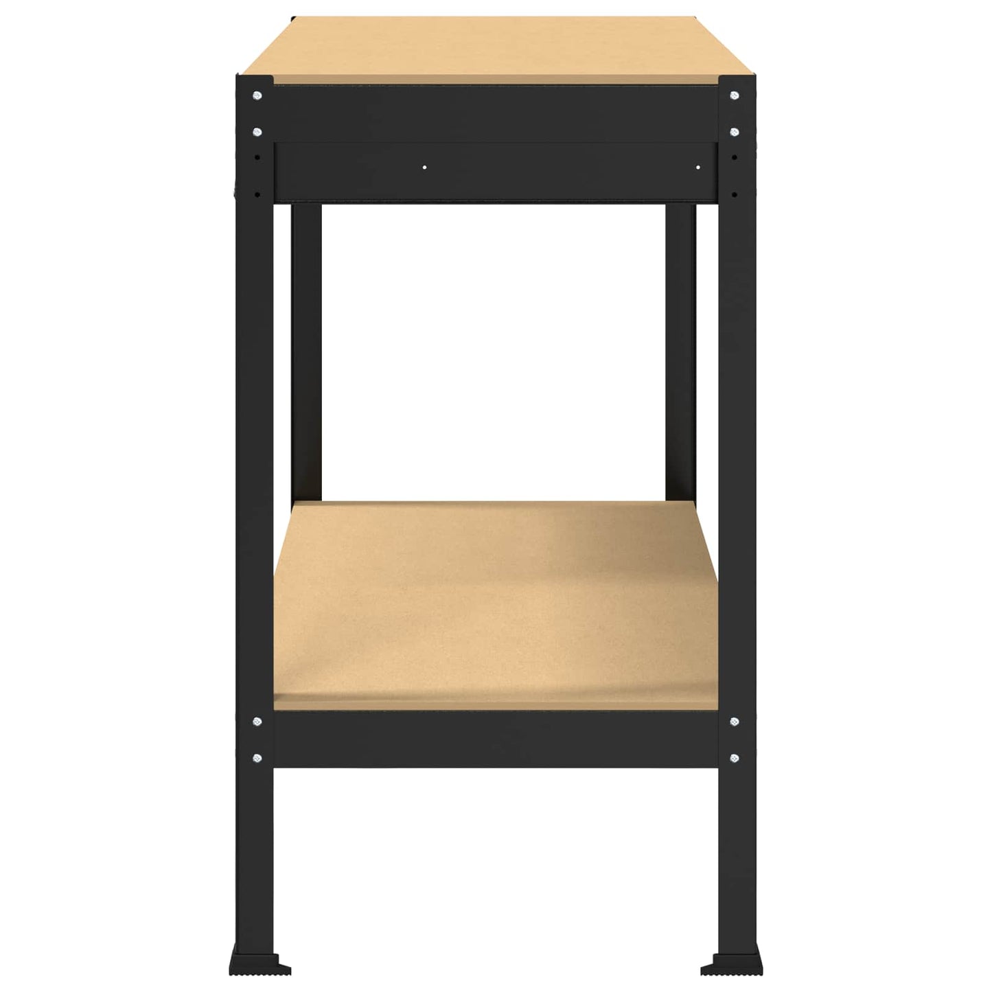 Werkbanken met lade Zwart 81 x 41 x 145 cm Bewerkt hout is nu te koop bij PeponiXL, paradijselijk wonen!