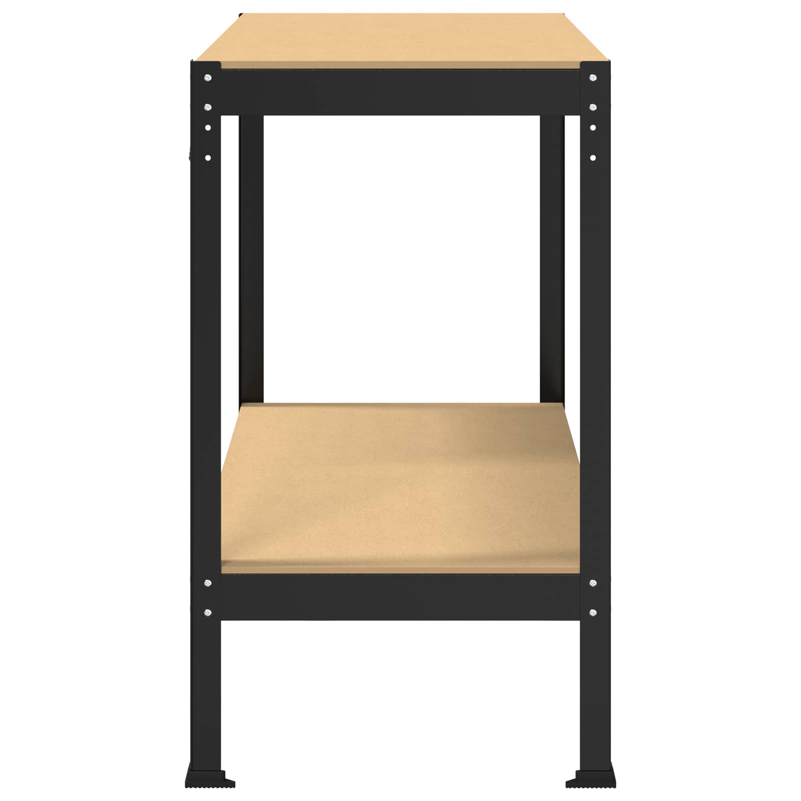 Werkbanken met plank Zwart 81 x 41 x 145 cm Bewerkt hout is nu te koop bij PeponiXL, paradijselijk wonen!