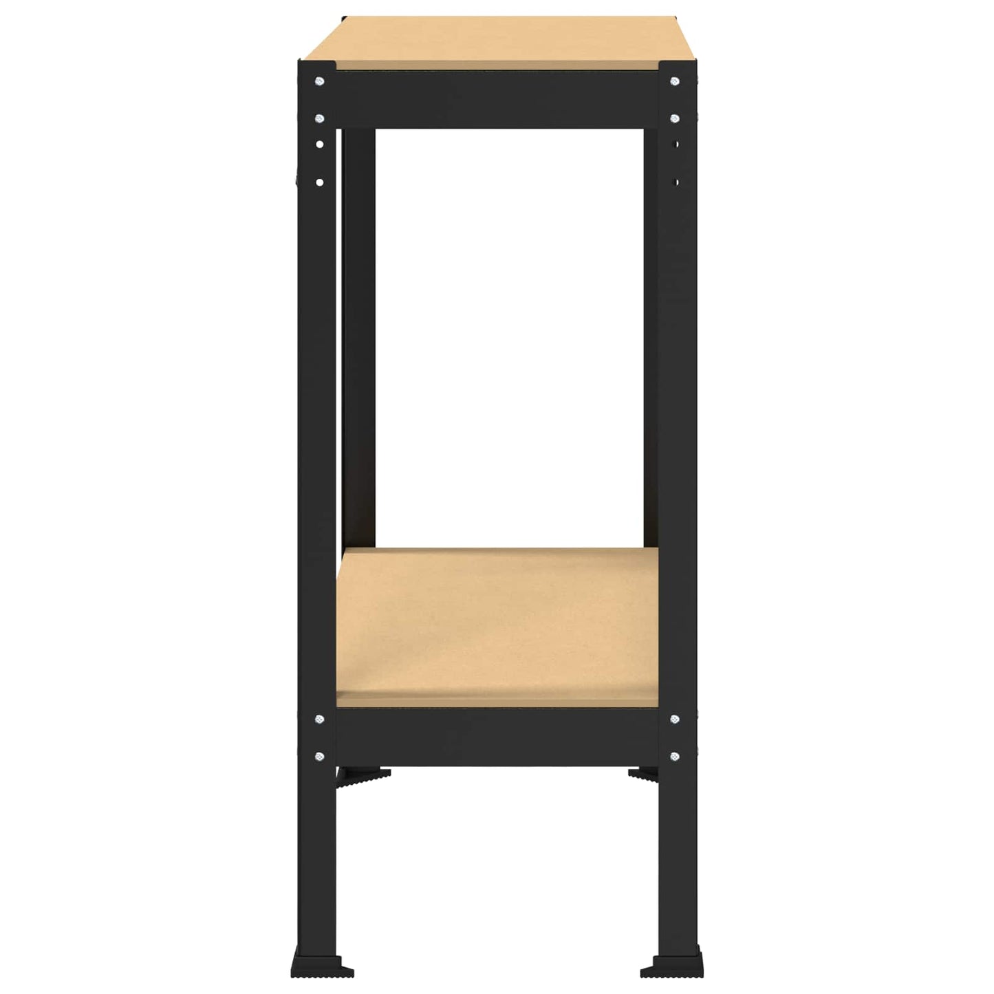 Werkbank met plank Zwart 81 x 41 x 91 cm Bewerkt hout en metaal is nu te koop bij PeponiXL, paradijselijk wonen!