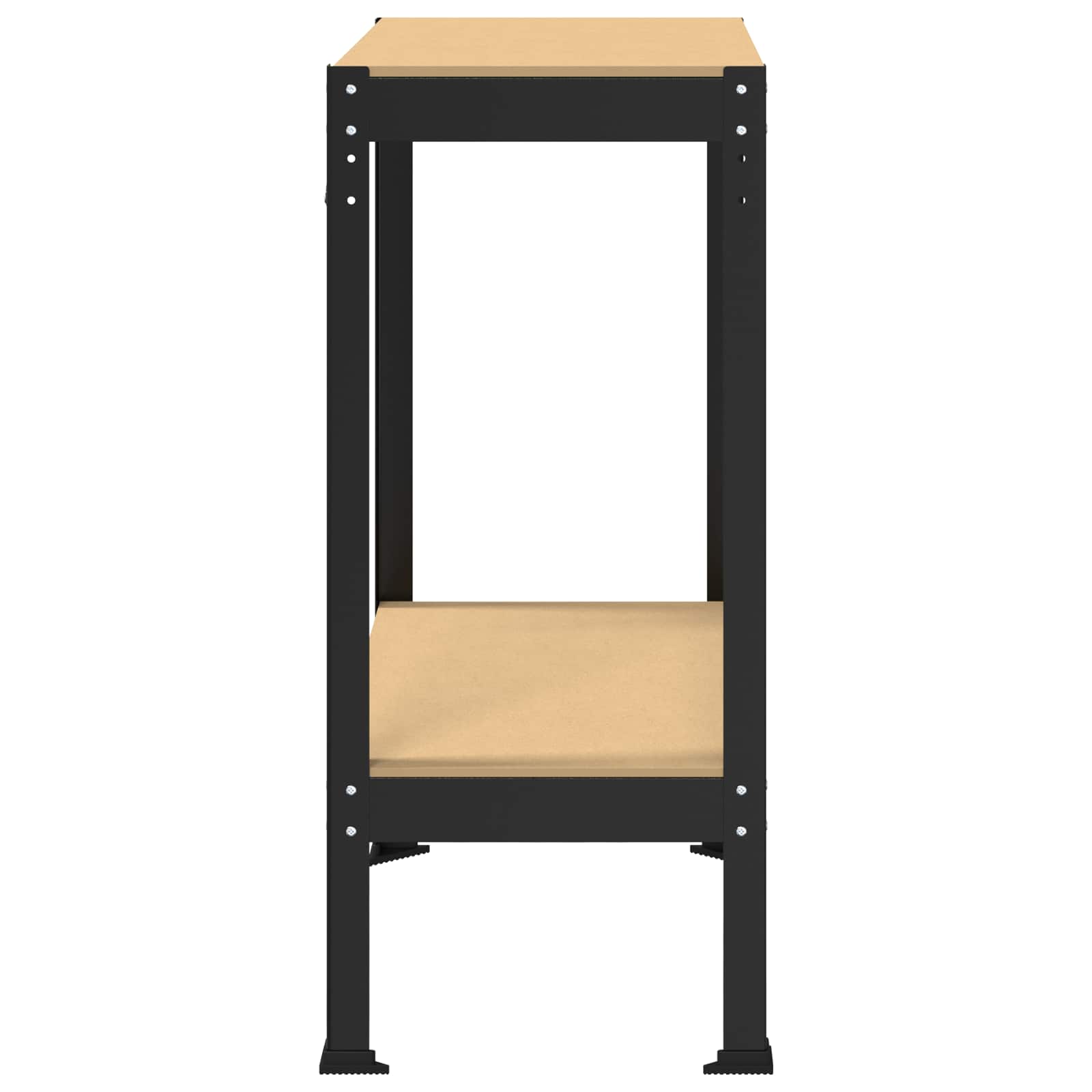 Werkbank met plank Zwart 81 x 41 x 91 cm Bewerkt hout en metaal is nu te koop bij PeponiXL, paradijselijk wonen!