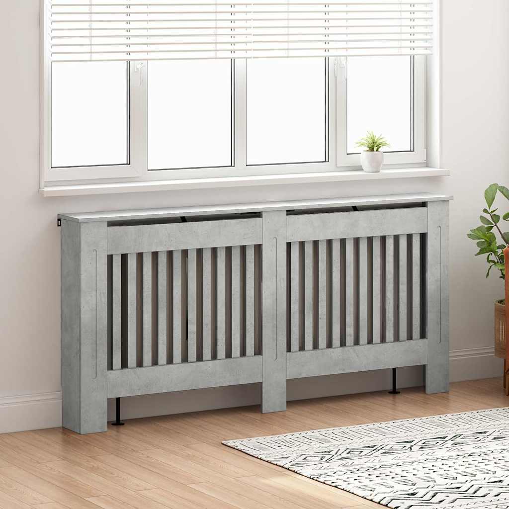 Radiatorafdekking Beton Grijs 172 x 19 x 81,5 cm Bewerkt hout is nu te koop bij PeponiXL, paradijselijk wonen!