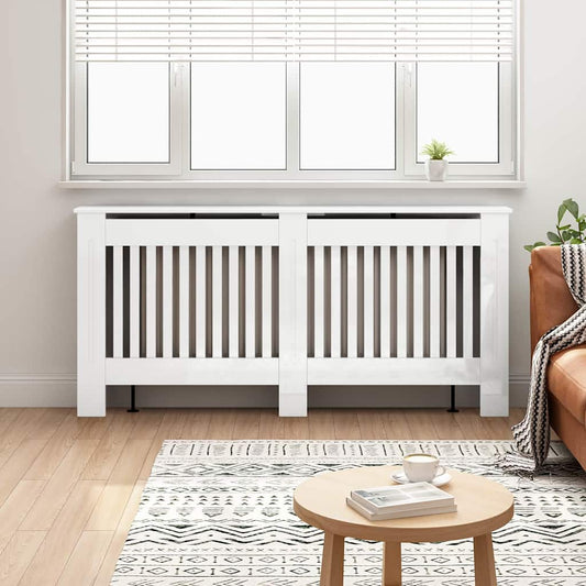 Radiatorafdekking Hoogglans wit 172 x 19 x 81,5 cm Bewerkt hout is nu te koop bij PeponiXL, paradijselijk wonen!
