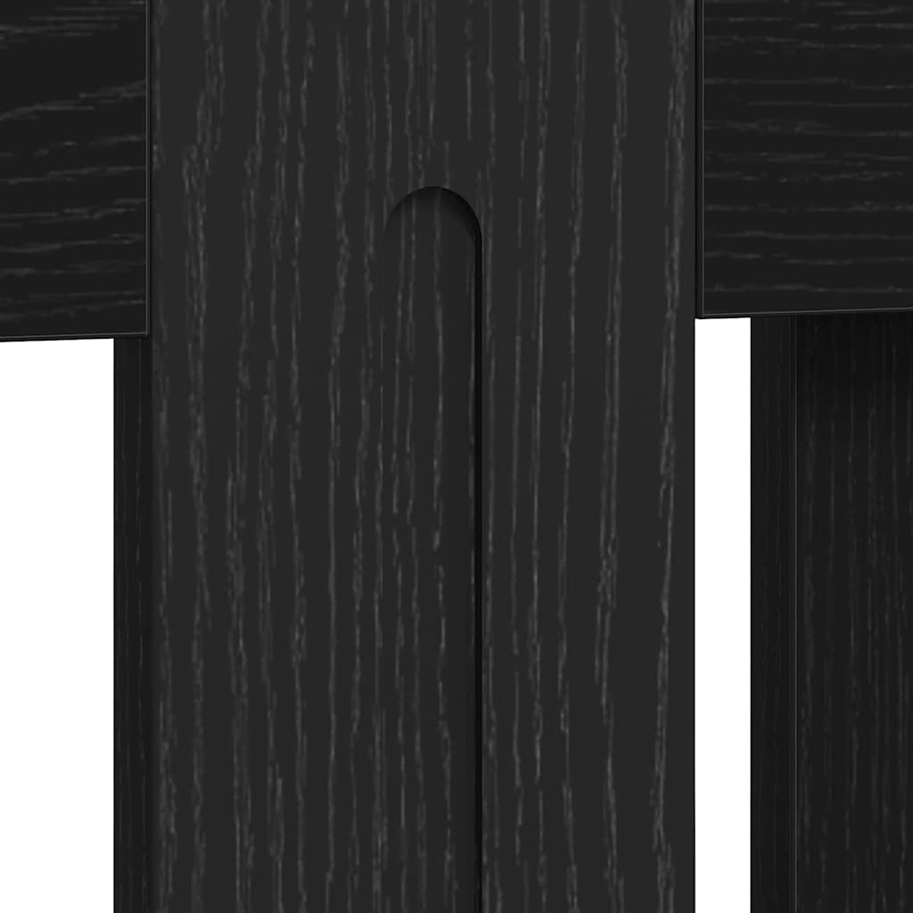 Radiatorafdekking Zwart Eiken 172 x 19 x 81,5 cm Bewerkt hout is nu te koop bij PeponiXL, paradijselijk wonen!