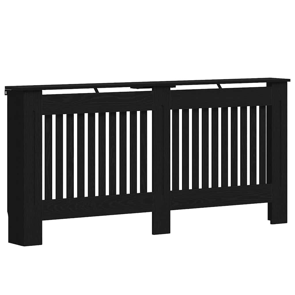 Radiatorafdekking Zwart Eiken 172 x 19 x 81,5 cm Bewerkt hout is nu te koop bij PeponiXL, paradijselijk wonen!