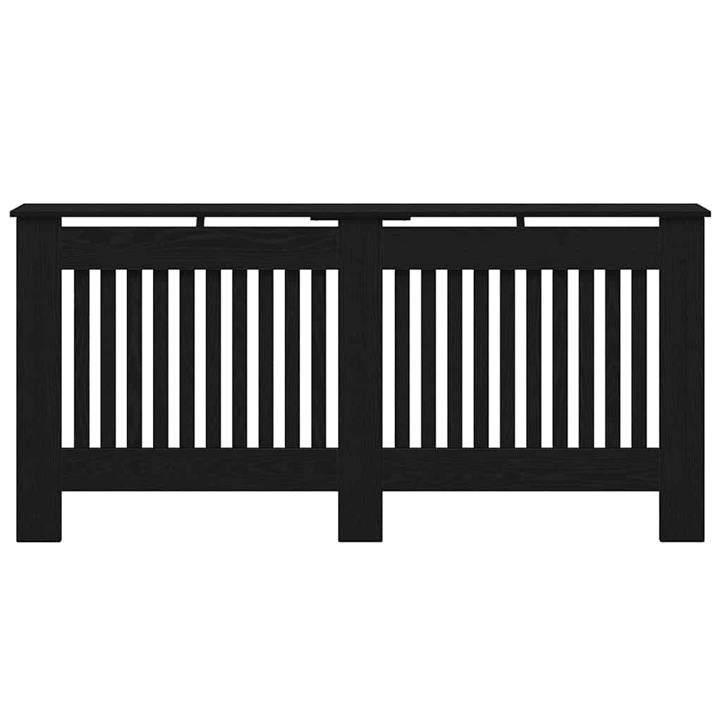 Radiatorafdekking Zwart Eiken 172 x 19 x 81,5 cm Bewerkt hout is nu te koop bij PeponiXL, paradijselijk wonen!