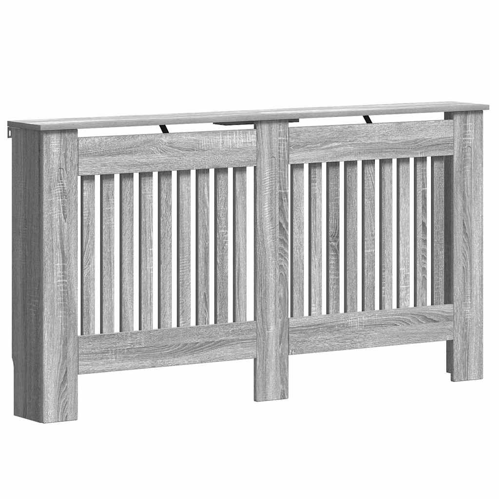 Radiatorafdekking Grijs Sonoma 152 x 19 x 81,5 cm Bewerkt hout is nu te koop bij PeponiXL, paradijselijk wonen!