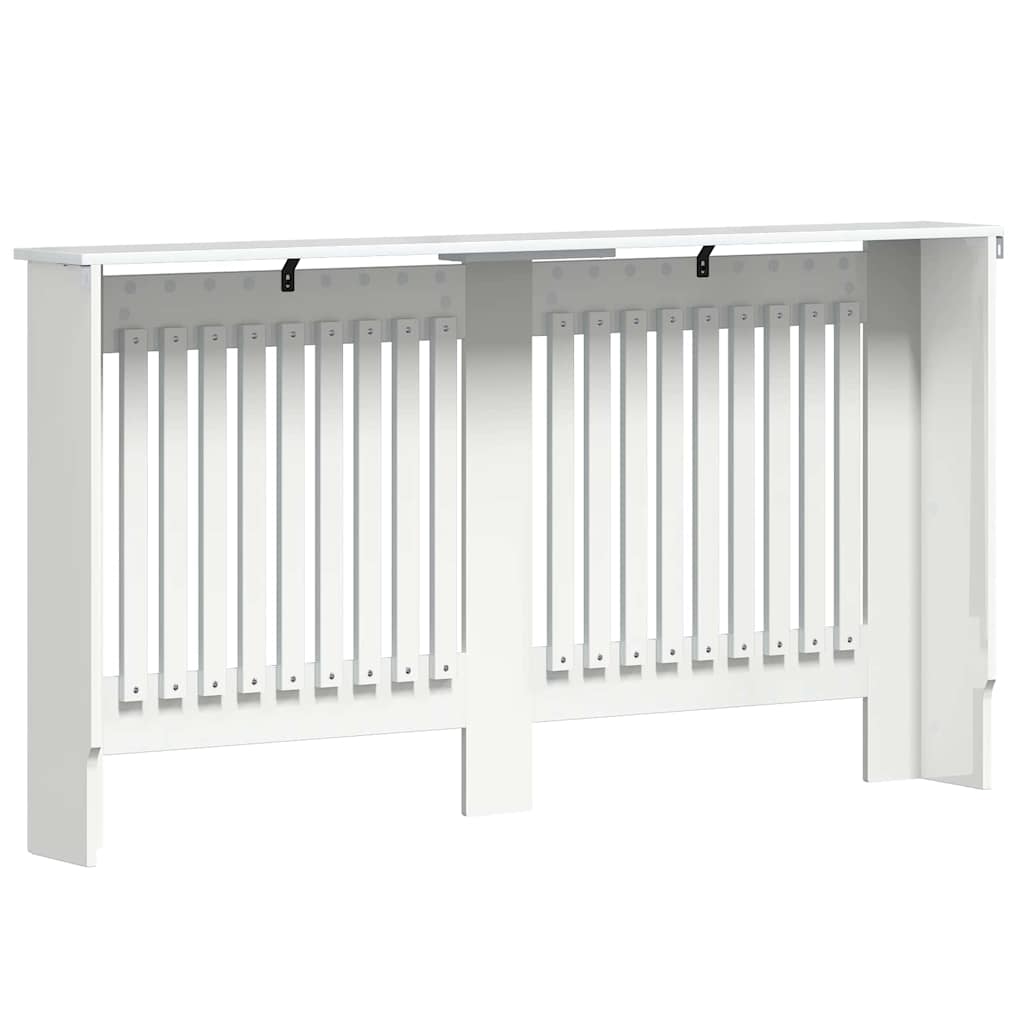Radiatorafdekking Hoogglans wit 152 x 19 x 81,5 cm Bewerkt hout is nu te koop bij PeponiXL, paradijselijk wonen!