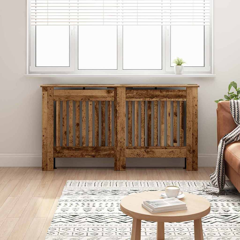 Radiatorafdekking Oud Hout 152 x 19 x 81,5 cm Bewerkt hout is nu te koop bij PeponiXL, paradijselijk wonen!