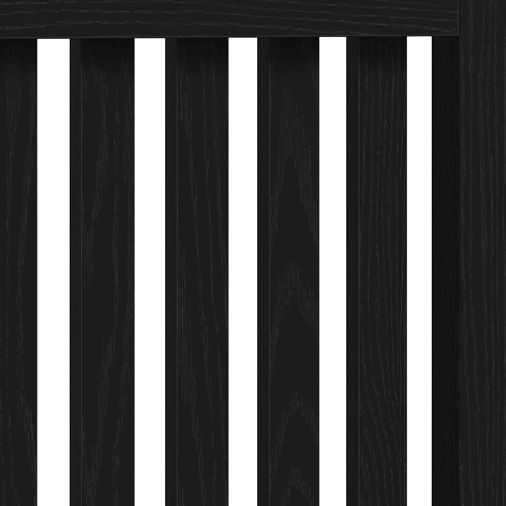 Radiatorafdekking Zwart Eiken 152 x 19 x 81,5 cm Bewerkt hout is nu te koop bij PeponiXL, paradijselijk wonen!