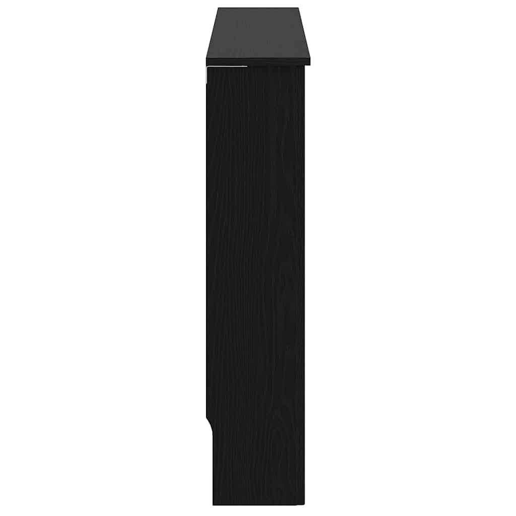 Radiatorafdekking Zwart Eiken 152 x 19 x 81,5 cm Bewerkt hout is nu te koop bij PeponiXL, paradijselijk wonen!