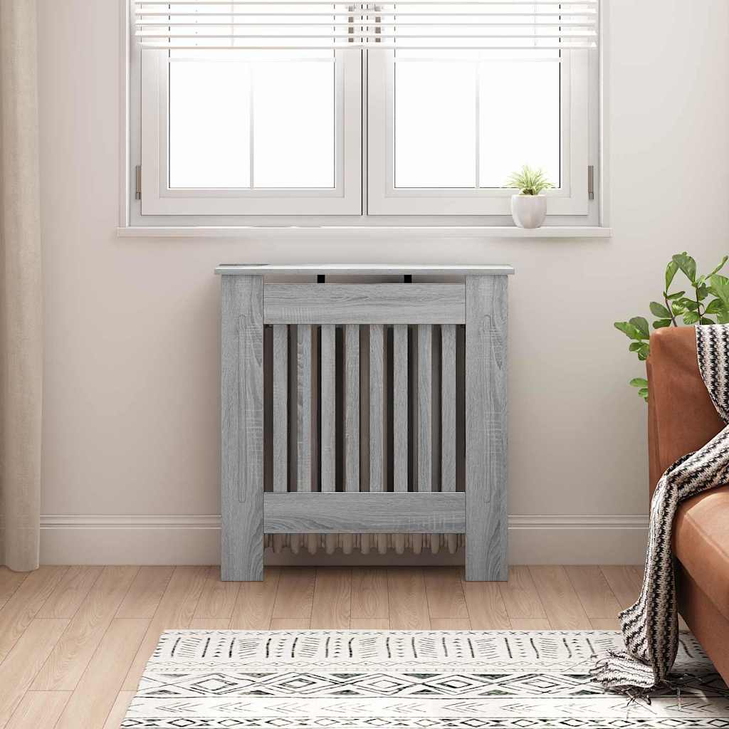 Radiatorafdekking Grijs Sonoma 78 x 19 x 81,5 cm Bewerkt hout is nu te koop bij PeponiXL, paradijselijk wonen!
