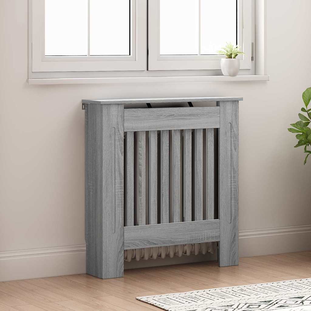 Radiatorafdekking Grijs Sonoma 78 x 19 x 81,5 cm Bewerkt hout is nu te koop bij PeponiXL, paradijselijk wonen!