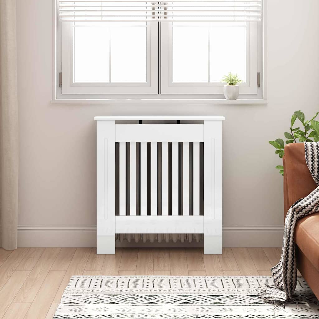Radiatorafdekking Hoogglans wit 78 x 19 x 81,5 cm Bewerkt hout is nu te koop bij PeponiXL, paradijselijk wonen!